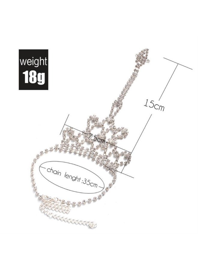 Ucanbe Bohemian Style Rhinestone Toe Ankle Chain – High-End Light Luxury Beach Foot Jewelry - Image 2